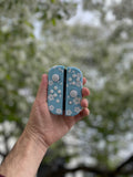 Cherry Blossom Pastel Blue Joy-Cons for Nintendo Switch