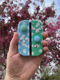 Pastel Leaf Blue and Green Joy-Cons for Nintendo Switch