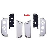 Chrome Silver Custom Joy Cons for Nintendo Switch