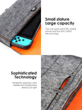 Nintendo Switch Grey Felt Protective Carrying Case with Screen Protector