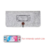 Grey Switch Lite Soft Felt Protective Case and Screen Protector