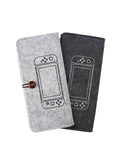 Nintendo Switch Grey Felt Protective Carrying Case with Screen Protector