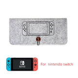 Nintendo Switch Grey Felt Protective Carrying Case with Screen Protector