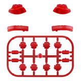 Transparent Red Custom Button Kit for Nintendo Switch Joycons