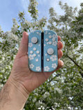 Cherry Blossom Light Blue Joy-Cons for Nintendo Switch