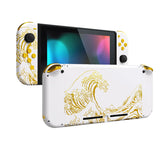 Gold Great Waves Custom Joy Cons for Nintendo Switch