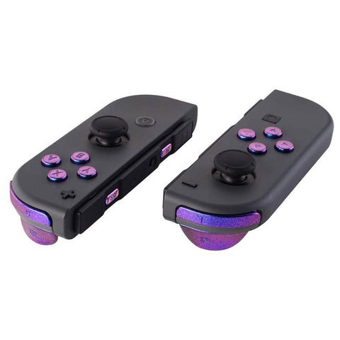 Chameleon Blue Purple Custom Button Kit for Nintendo Switch Joycons