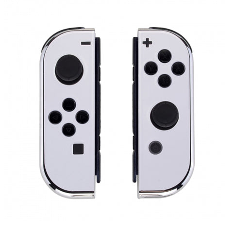 Chrome Silver Custom Joy Cons for Nintendo Switch