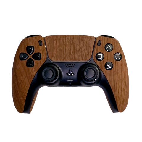 Custom Wood Grain Playstation 5 (PS5) Dualsense Controller